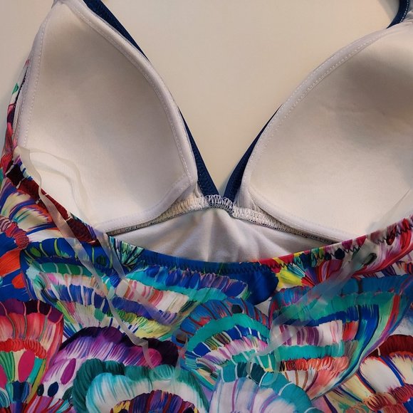 NWOT Madame Butterfly Halter Tankini Bathing Suit Top - Picture 4 of 9